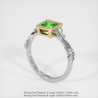 0.70 Ct. Gemstone Ring, 14K Yellow & White 2