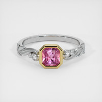 0.77 Ct. Pink Sapphire Ring, 14K Yellow & White 1