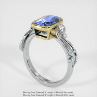 3.00 Ct. Blue Sapphire Ring, 18K Yellow & White 2