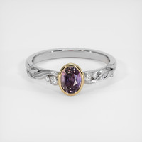 0.70 Ct. Sapphire Ring, 18K Yellow & White 1
