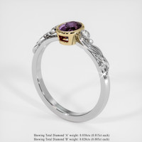 0.70 Ct. Sapphire Ring, 18K Yellow & White 2