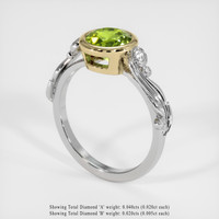 1.31 Ct. Gemstone Ring, 18K Yellow & White 2