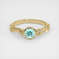 0.67 Ct. Gemstone Ring, 18K Yellow & White 1