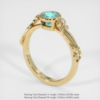 0.67 Ct. Gemstone Ring, 18K Yellow & White 2