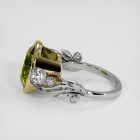 10.65 Ct. Yellowish Green Beryl Ring, 18K Yellow & White 4
