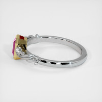 0.68 Ct. Pink Sapphire Ring, 18K Yellow & White 4