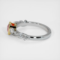 0.64 Ct. Padparadscha Sapphire Ring, 18K Yellow & White 4