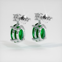 <span>2.22</span>&nbsp;<span class="tooltip-light">Ct.Tw.<span class="tooltiptext">Total Carat Weight</span></span> Emerald Earrings, Platinum 950 4