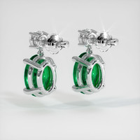 <span>2.10</span>&nbsp;<span class="tooltip-light">Ct.Tw.<span class="tooltiptext">Total Carat Weight</span></span> Emerald Earrings, Platinum 950 4