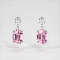 <span>2.08</span>&nbsp;<span class="tooltip-light">Ct.Tw.<span class="tooltiptext">Total Carat Weight</span></span> Gemstone Earrings, Platinum 950 1