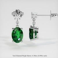 1.46 Ct.Tw. Gemstone Earrings, Platinum 950 2