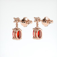 0.50 Ct.Tw. Ruby Earrings, 14K Rose Gold 4