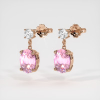 <span>2.08</span>&nbsp;<span class="tooltip-light">Ct.Tw.<span class="tooltiptext">Total Carat Weight</span></span> Gemstone Earrings, 14K Rose Gold 3