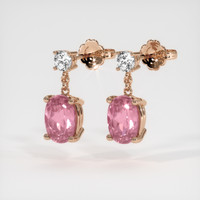 <span>2.06</span>&nbsp;<span class="tooltip-light">Ct.Tw.<span class="tooltiptext">Total Carat Weight</span></span> Gemstone Earrings, 14K Rose Gold 3