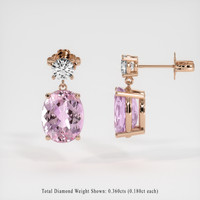 <span>3.48</span>&nbsp;<span class="tooltip-light">Ct.Tw.<span class="tooltiptext">Total Carat Weight</span></span> Gemstone Earrings, 14K Rose Gold 2