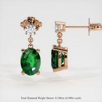 1.46 Ct.Tw. Gemstone Earrings, 14K Rose Gold 2