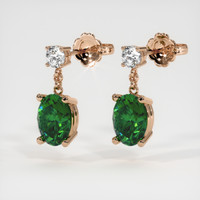 1.46 Ct.Tw. Gemstone Earrings, 14K Rose Gold 3
