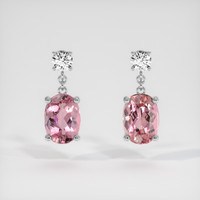 <span>2.06</span>&nbsp;<span class="tooltip-light">Ct.Tw.<span class="tooltiptext">Total Carat Weight</span></span> Gemstone Earrings, 14K White Gold 1