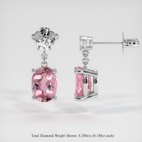 <span>2.06</span>&nbsp;<span class="tooltip-light">Ct.Tw.<span class="tooltiptext">Total Carat Weight</span></span> Gemstone Earrings, 14K White Gold 2