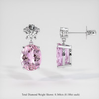 <span>3.48</span>&nbsp;<span class="tooltip-light">Ct.Tw.<span class="tooltiptext">Total Carat Weight</span></span> Gemstone Earrings, 14K White Gold 2