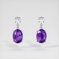 <span>1.62</span>&nbsp;<span class="tooltip-light">Ct.Tw.<span class="tooltiptext">Total Carat Weight</span></span> Gemstone Earrings, 14K White Gold 1