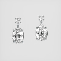<span>2.48</span>&nbsp;<span class="tooltip-light">Ct.Tw.<span class="tooltiptext">Total Carat Weight</span></span> White Sapphire Earrings, 18K White Gold 1