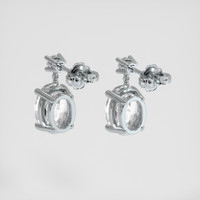 <span>2.48</span> <span class="tooltip-light">Ct.Tw.<span class="tooltiptext">Total Carat Weight</span></span> White Sapphire Earrings, 18K White Gold 4
