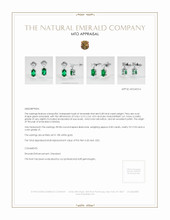 Emerald Earrings 0.48 Ct.Tw.Total Carat Weight, 18K White Gold Appraisal