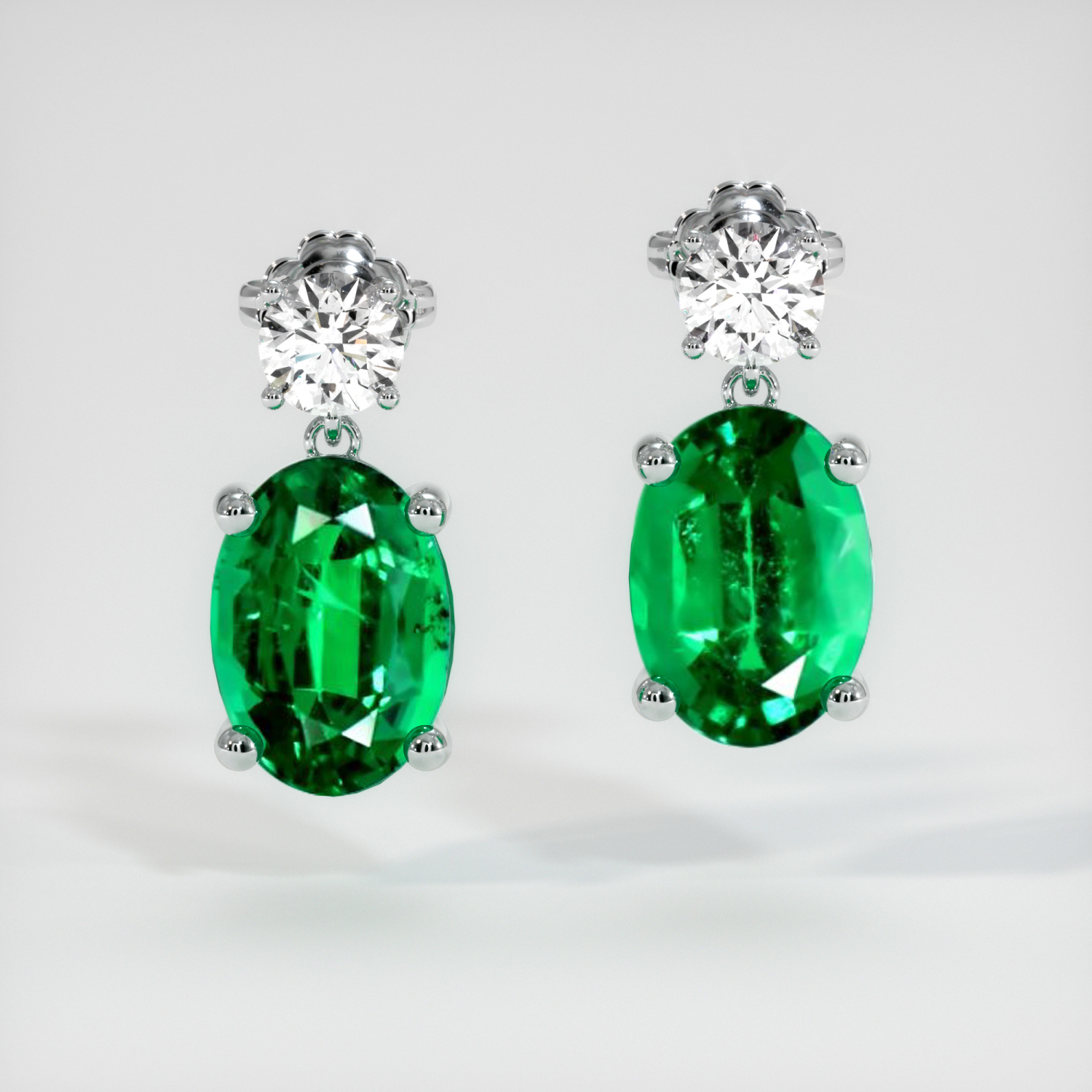 carat emerald earrings