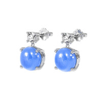 <span>6.00</span>&nbsp;<span class="tooltip-light">Ct.Tw.<span class="tooltiptext">Total Carat Weight</span></span> Blue Sapphire Earrings, 18K White Gold 3