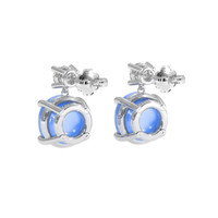 <span>6.00</span> <span class="tooltip-light">Ct.Tw.<span class="tooltiptext">Total Carat Weight</span></span> Blue Sapphire Earrings, 18K White Gold 4