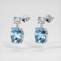 2.95 Ct.Tw. Gemstone Earrings, 18K White Gold 3