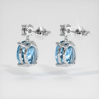 2.95 Ct.Tw. Gemstone Earrings, 18K White Gold 4