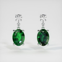 1.46 Ct.Tw. Gemstone Earrings, 18K White Gold 1