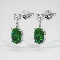 1.46 Ct.Tw. Gemstone Earrings, 18K White Gold 3