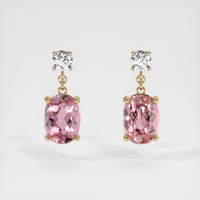 <span>2.06</span>&nbsp;<span class="tooltip-light">Ct.Tw.<span class="tooltiptext">Total Carat Weight</span></span> Gemstone Earrings, 14K Yellow Gold 1