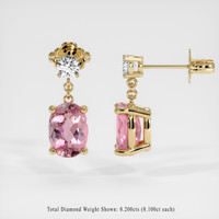 <span>1.12</span>&nbsp;<span class="tooltip-light">Ct.Tw.<span class="tooltiptext">Total Carat Weight</span></span> Gemstone Earrings, 14K Yellow Gold 2