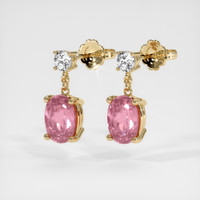 <span>1.12</span>&nbsp;<span class="tooltip-light">Ct.Tw.<span class="tooltiptext">Total Carat Weight</span></span> Gemstone Earrings, 14K Yellow Gold 3