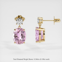 3.48 Ct.Tw. Gemstone Earrings, 14K Yellow Gold 2