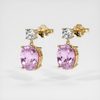 <span>3.48</span>&nbsp;<span class="tooltip-light">Ct.Tw.<span class="tooltiptext">Total Carat Weight</span></span> Gemstone Earrings, 14K Yellow Gold 3