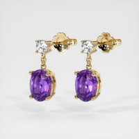 <span>1.62</span>&nbsp;<span class="tooltip-light">Ct.Tw.<span class="tooltiptext">Total Carat Weight</span></span> Gemstone Earrings, 14K Yellow Gold 3