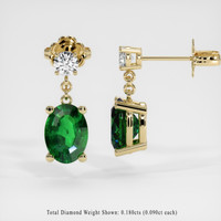 1.46 Ct.Tw. Gemstone Earrings, 14K Yellow Gold 2