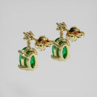 <span>0.88</span>&nbsp;<span class="tooltip-light">Ct.Tw.<span class="tooltiptext">Total Carat Weight</span></span> Emerald Earrings, 18K Yellow Gold 4