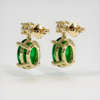 <span>2.22</span>&nbsp;<span class="tooltip-light">Ct.Tw.<span class="tooltiptext">Total Carat Weight</span></span> Emerald Earrings, 18K Yellow Gold 4