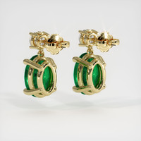 <span>1.08</span>&nbsp;<span class="tooltip-light">Ct.Tw.<span class="tooltiptext">Total Carat Weight</span></span> Emerald Earrings, 18K Yellow Gold 4