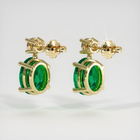 <span>2.31</span>&nbsp;<span class="tooltip-light">Ct.Tw.<span class="tooltiptext">Total Carat Weight</span></span> Emerald Earrings, 18K Yellow Gold 4