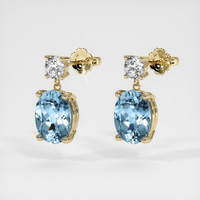2.95 Ct.Tw. Gemstone Earrings, 18K Yellow Gold 3
