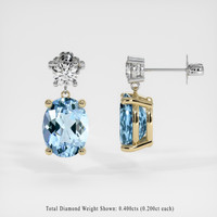 <span>1.51</span>&nbsp;<span class="tooltip-light">Ct.Tw.<span class="tooltiptext">Total Carat Weight</span></span> Gemstone Earrings, 14K Yellow & White 2