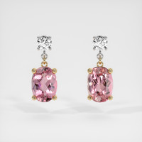 <span>1.12</span>&nbsp;<span class="tooltip-light">Ct.Tw.<span class="tooltiptext">Total Carat Weight</span></span> Gemstone Earrings, 14K Yellow & White 1