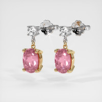 <span>1.12</span>&nbsp;<span class="tooltip-light">Ct.Tw.<span class="tooltiptext">Total Carat Weight</span></span> Gemstone Earrings, 14K Yellow & White 3